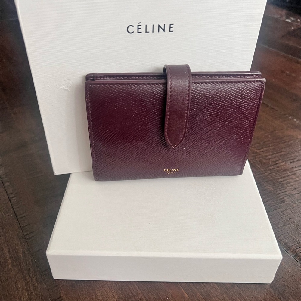 Céline Leather Wallet – Burgundy - Picture 2 of 9